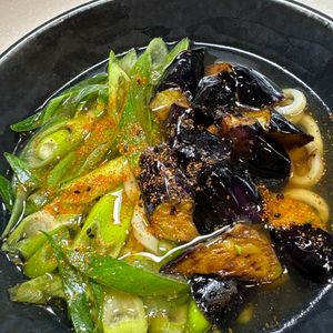楽ラク手抜キッチン🐶🐾の作ってみた!投稿(行列のうどんそば③🍜✨とろとろなすの揚げびたしうどん🤩)