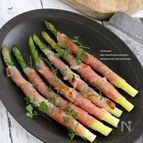アスパラガスの生ハムロール焼き
