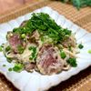 あゆの作ってみた!投稿(やみつき♡かつおのたたきと新玉ねぎのにんにくごま味噌和え)