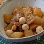＊鶏肉と大根とうずらの卵の煮物＊
