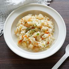 【1歳】お手軽えびピラフ【幼児食・取り分けごはん】