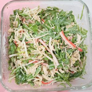 milkの作ってみた!投稿(【水菜と切り干し大根のごまマヨサラダ】ハマる味♡超簡単♡)