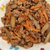 232088の作ってみた!投稿(ご飯が進むガッツリ和食🥰ごぼうとにんじんの肉味噌炒め🍚)