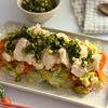 ねぎニラだれが絶品♡蒸し鶏むねキャベツ【作業10分】