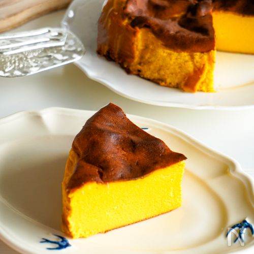 【砂糖・クリームチーズなし】かぼちゃのバスク風チーズケーキ