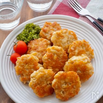 安い鶏むね肉で絶品!ハッシュドチーズれんこん
