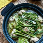 もつ鍋風《野菜たっぷり♡肉だんご鍋スープ》