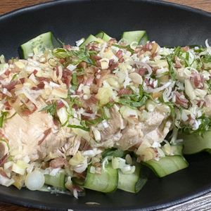 ゆずぽんずの作ってみた!投稿(薬味どっさりしっとり塩茹でむね肉とさっぱり旨ダレ)