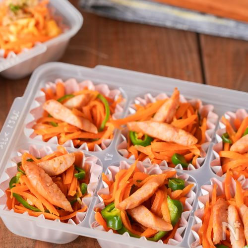 【冷凍作り置き】にんじんとウインナーの洋風炒め