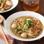 ツナ缶ともやしのきのこあんかけ