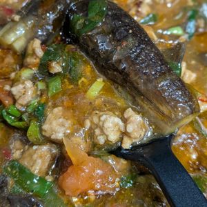 Jinの作ってみた!投稿(トマトの果汁でさっぱり美味しい！本格麻婆茄子)