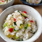 やみつきになる美味さ♡栄養満点！梅じゃこたくあんの混ぜごはん