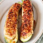 香味肉だねのズッキーニファルシ