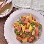 レンジで一発！じゃがいもとウインナーの青椒肉絲風