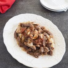 牛肉と白ねぎの中華風炒め