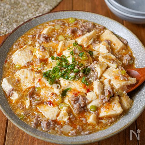 【男子喜ぶ！うま塩ねぎ麻婆豆腐】丼にしても♪