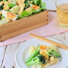 お揚げと春野菜のマスタード卵サラダ