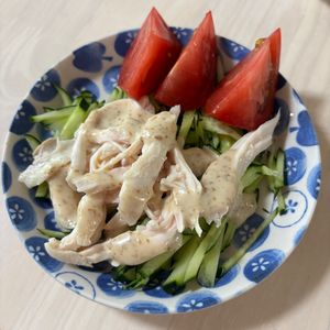 1083250の作ってみた!投稿(【レンジで簡単！しっとりささみのタレ旨！棒棒鶏】これは旨い！)