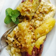 焼き芋と焼きバナナのゴルゴンメープルバター