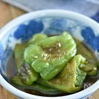 丸ごとピーマンの煮浸し【作り置き】