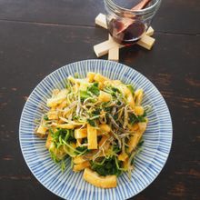 豆苗と油揚げのサラダ風