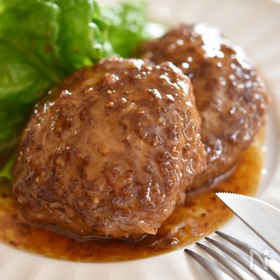 粒マスタードの照り焼きハンバーグ【冷凍・作り置き】