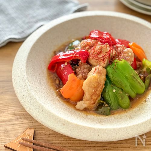 【焼いてかけるだけ】鶏ももピーマンのつゆだく南蛮