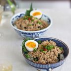 ふわふわ鶏梅そぼろ丼