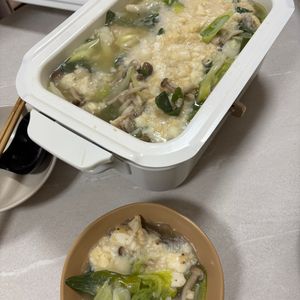 yの作ってみた!投稿(免疫力アップ応援♪叩きとろろ鶏鍋)