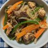 RINAの作ってみた!投稿(安旨簡単!ごはんがおいしいおかず♡【サバ缶しらたき野菜炒め】)