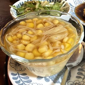 REIの作ってみた!投稿(フライパンでゆるふわ♪飲む茶わん蒸しえのきコーンあんかけ)