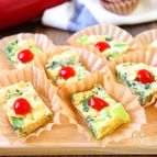 レンジで10分！【小松菜オムレツ】簡単お弁当おかず♩