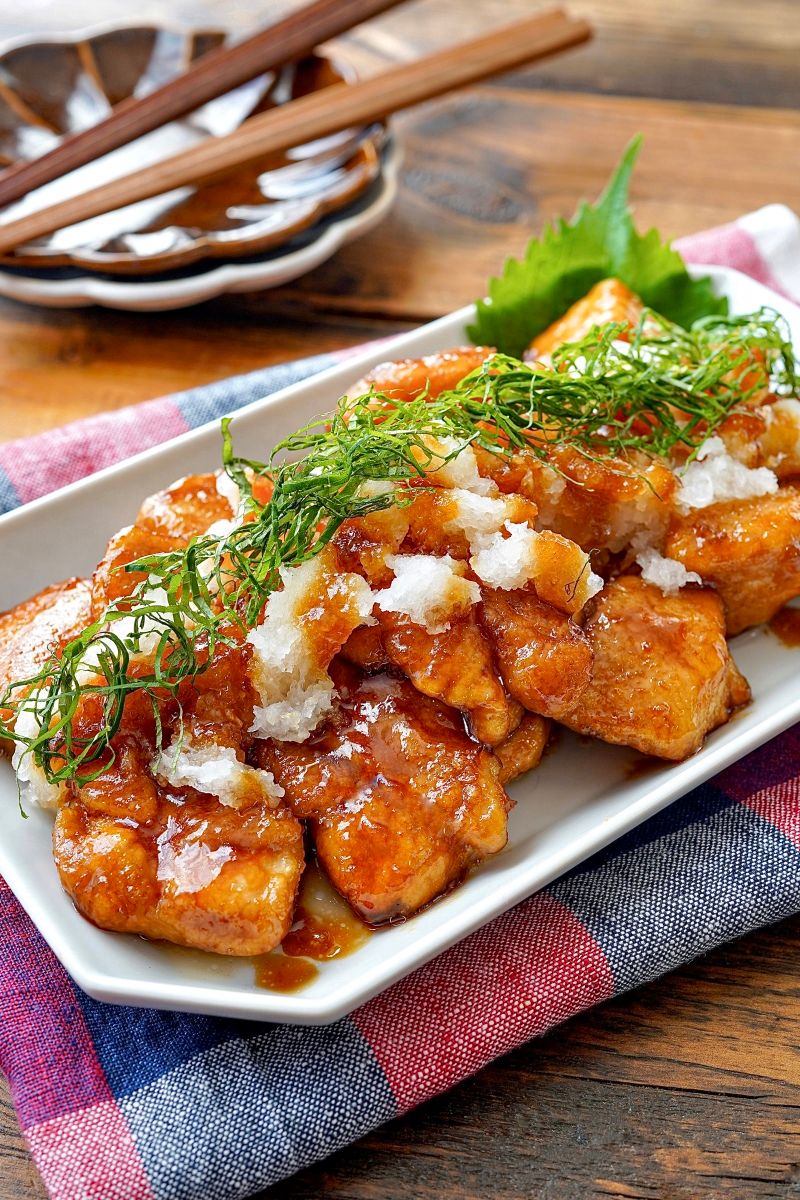 調味料これだけ！ポン酢で楽ちん♡【おろしそ甘酢だれチキン】