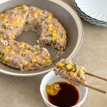【皿のままチン♪】ドーナツ肉レンジ蒸し