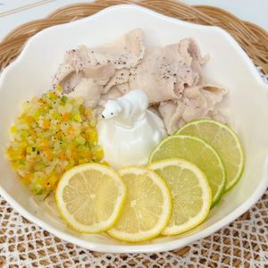 タツノオトシゴの作ってみた!投稿(ごま油香るぶっかけ！【ネギ塩レモンの豚しゃぶそうめん】)