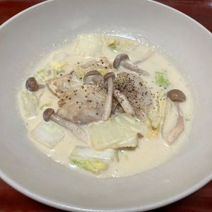 りんごの作ってみた!投稿(さっぱり美味しい♡白菜とたらのヘルシー和風クリーム煮)