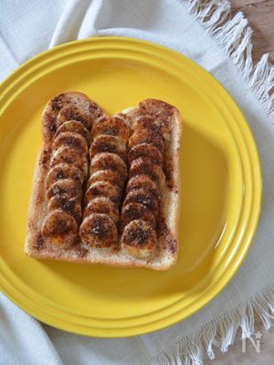 バナナのシナモントースト〜ココナッツ風味