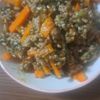 ミナの作ってみた!投稿(ご飯が進む☆ほうれん草とにんじんの肉味噌炒め)
