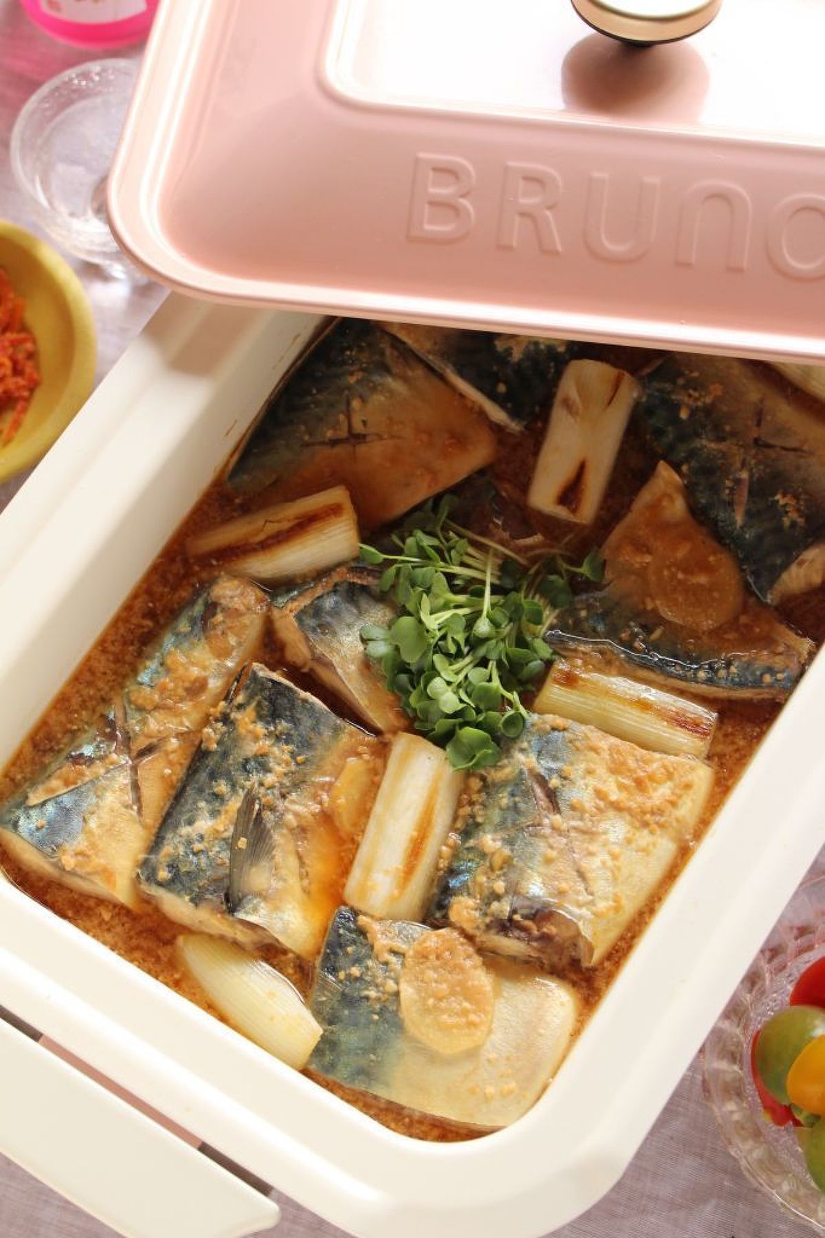 ホットプレートでさばの味噌煮