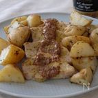 豚ヒレ肉の粒マスタードソースがけ