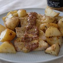 豚ヒレ肉の粒マスタードソースがけ