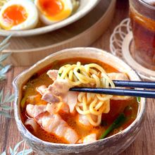 【豚ニラピリ辛つけ麺】ピリ辛好きにはたまらん！