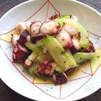 たことセロリのガーリック風味