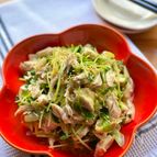 やみつき♡ささみと豆苗のねぎ塩だれサラダ