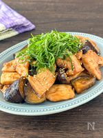 ご飯がすすむ!【鶏むね肉となすの甘酢炒め】