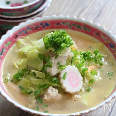 フライパン１つで！【具だくさん練りごまスープ】