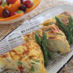 フライパンで作る、春野菜たっぷりのキッシュ