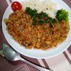 M＊Pの作ってみた!投稿(茄子のミートカレー！レンジとは思えない美味しさ！)