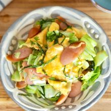 調味料は1つ！【キャベツとウインナーのふわたま和風炒め】