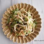 簡単なのにめちゃうまっ♪塩昆布たぬき焼うどん